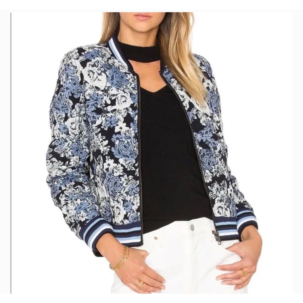 BLANK NYC Reversible Floral Bomber Jacket - XS